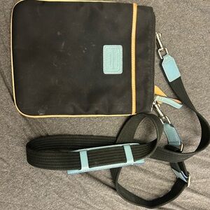 Stylish Black and Blue Crossbody Bag Coach